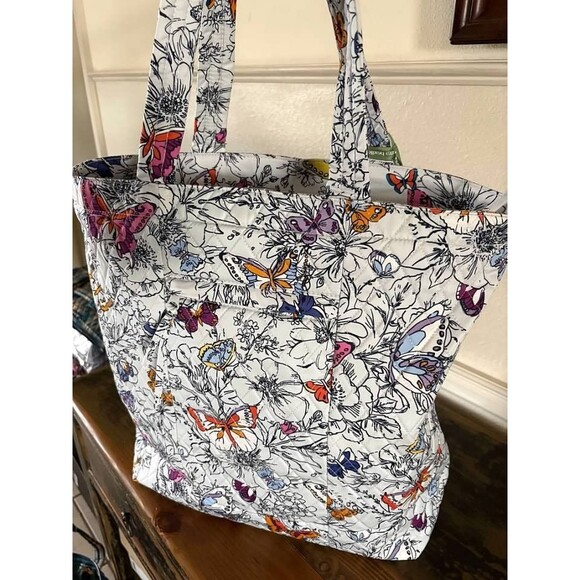Vera Bradley Premium Cotton Clermont Travel Tote, Wing + Bloom-NWT